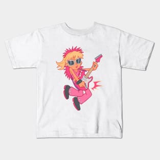 Hot Pink Rocker Kids T-Shirt